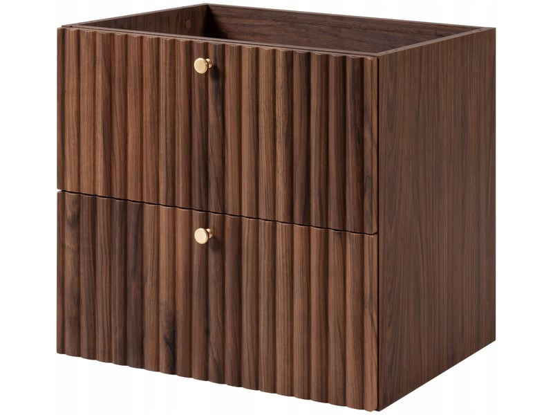  Meuble sous vasque suspendu bello noyer foncé 60 cm  - Conforama A