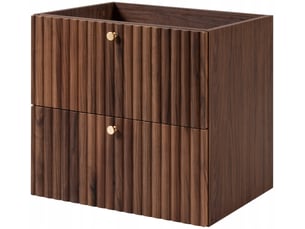 Meuble sous vasque suspendu bello noyer foncé 60 cm