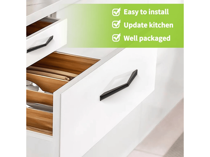 Poignée pour meuble de cuisine distance entre axes poignée pour porte de cuisine noire alliage d'aluminium poignée pour décoration - Conforama B