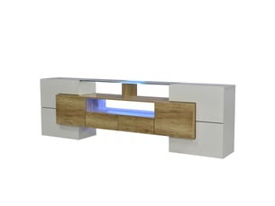 Meuble tv coloris blanc 200 cm <strong></strong>  <strong></strong>