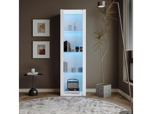Vitrine coloris blanc 3 étagère(s)  Fay Lum - 55 cmx166 cm
