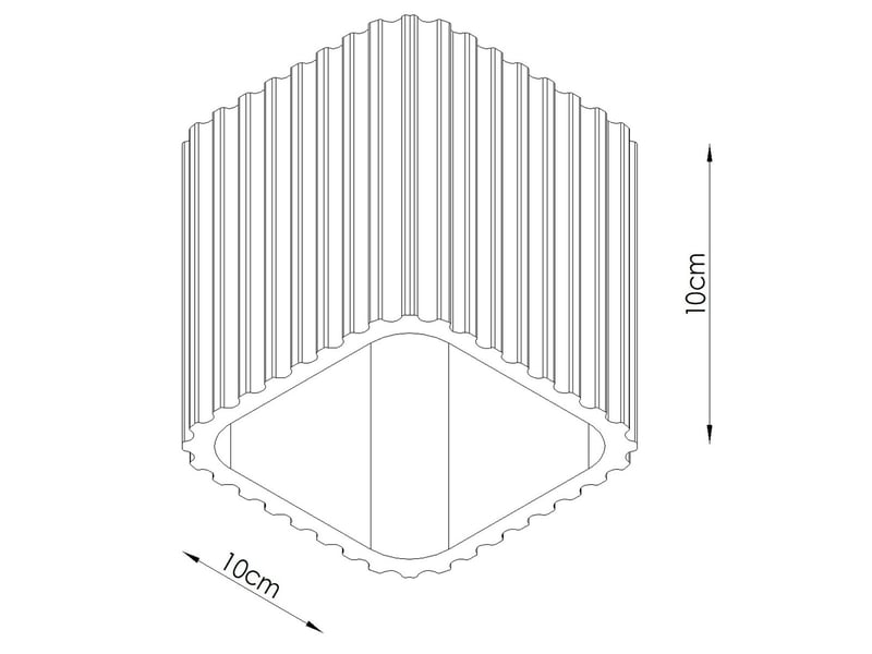 Plafonnier riff 1 sauge gu10 aluminium moderne 10x10x10cm SL.3113 - Conforama E