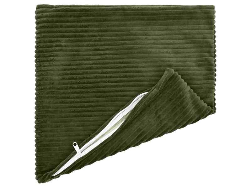 Lot de 2 housses de coussin heerlen vert 40 x 40 cm velours côtelé cf49482 - Conforama C