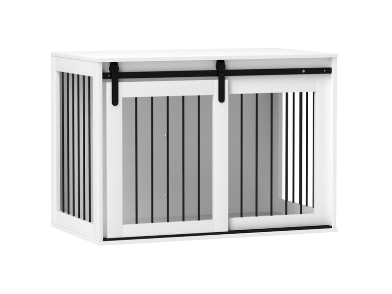  Meuble à porte coulissante 98x58x61 cm avec ventilation bois blanc  - Conforama A