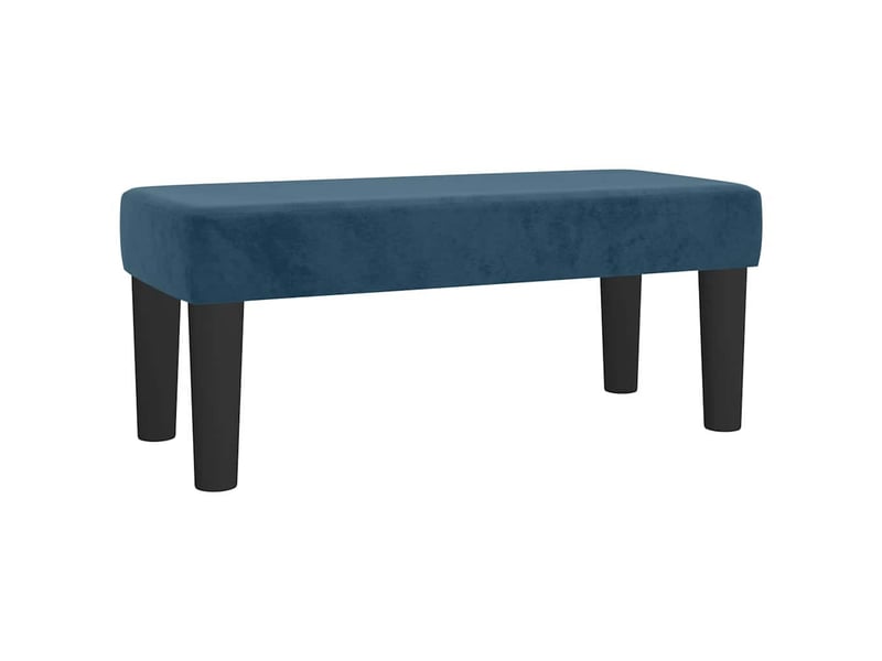  Banc, canapé 2 places bleu foncé 70x30x30 cm velours  - Conforama A
