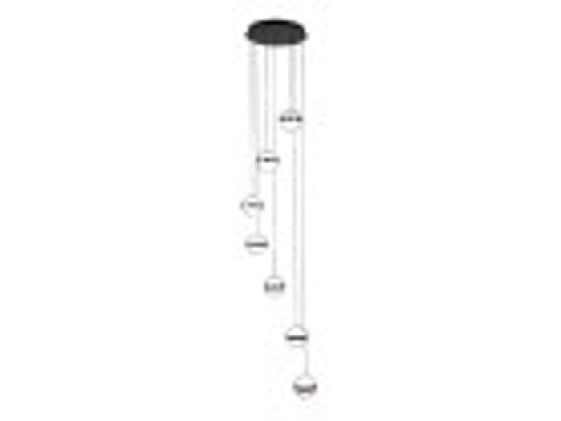  Fabrilamp people, plafonnier, moderne, led, 196 w, 15288 lm, 3000-4000-6000 k, noir, 100-230 x 40 x 40 cm 249197009 - Conforama B