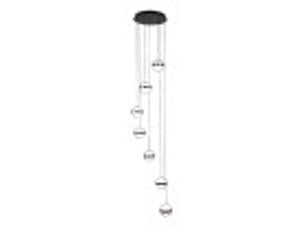Fabrilamp people, plafonnier, moderne, led, 196 w, 15288 lm, 3000-4000-6000 k, noir, 100-230 x 40 x 40 cm