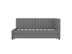 Lit banquette 90x200 cm <strong></strong>  <strong></strong> coloris gris