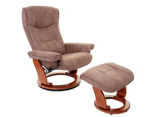 Fauteuil relax manuel <strong></strong> Tissu marron