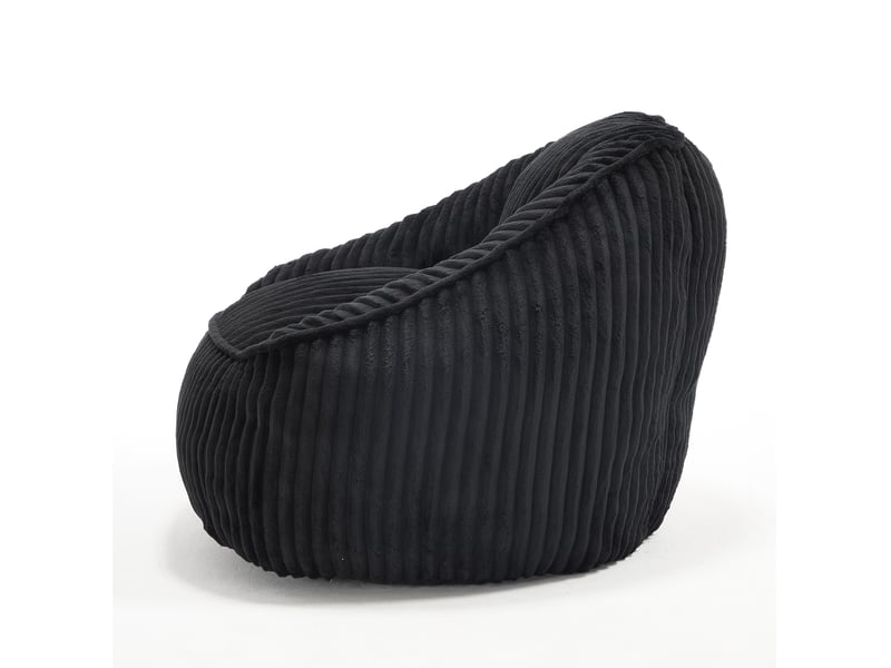 Fauteuil poire en velours côtelé avec mousse à mémoire de forme evryae - Conforama D