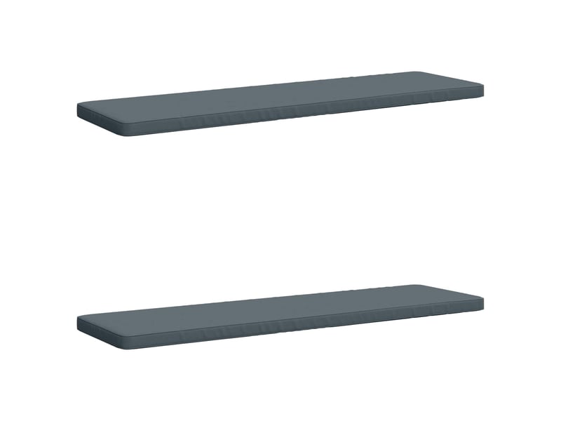  Lot de 2 coussins de banc, coussins d'assise vught 100 % polyester bleu cf57831  - Conforama A