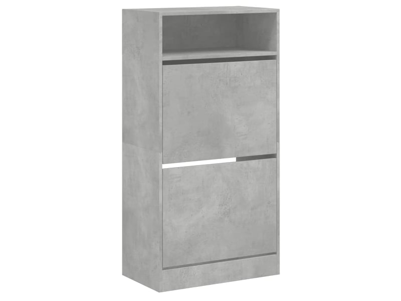  Meuble à chaussure, armoire à chaussures gris béton 60x34x116 cm bois d'ingénierie  - Conforama D