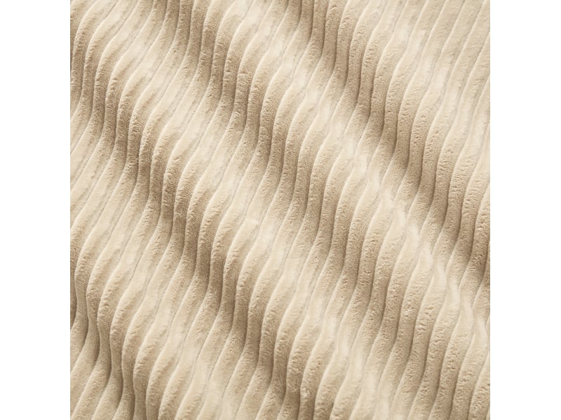  Canapé d'angle modulable en u 4 places en velours côtelé beige, sans montage, idéal pour le salon familial  - Conforama D
