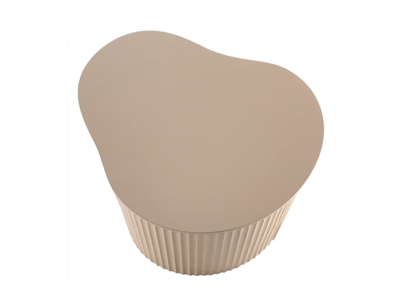  Bout de canapé organique laqué cachemire l47 cm - paz  - Conforama E