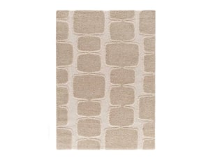 Tapis enfant shaggy scandinave crème beige, 120 x 170 cm