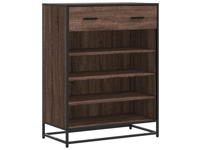  Meuble à chaussures, armoire à chaussures chêne marron bois d'ingénierie et métal shl359  - Conforama A