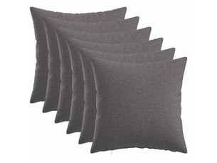 Lot de 6 housses de coussin heerlen gris clair 50 x 50 cm tissu cf49630