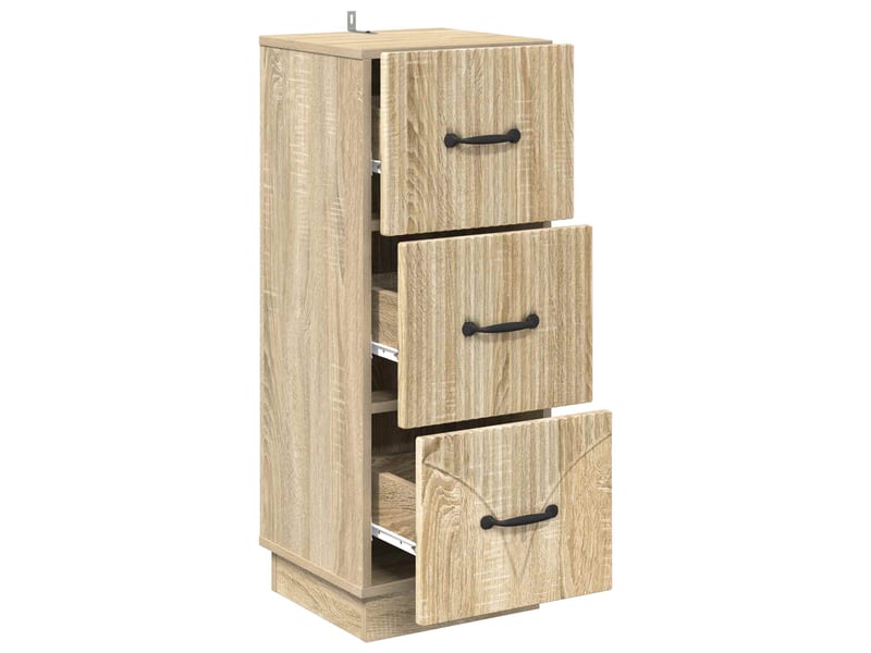  Armoire de rangement bureau, armoire à tiroirs 33 x 34.5 x 87 cm bois d'ingénierie shl9412  - Conforama E