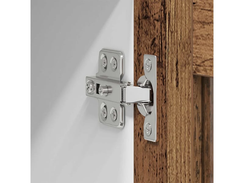  Lot de 2 armoires suspendues style contemporain grand espace de rangement 40 x 31 x 40 cm en bois d'ingénierie bois ancien 02_0053254  - Conforama E