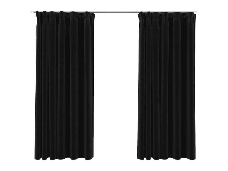  Lot de 2 rideaux occultants, rideaux black-out aspect lin crochet anthracite 140x175cm cf44536  - Conforama A
