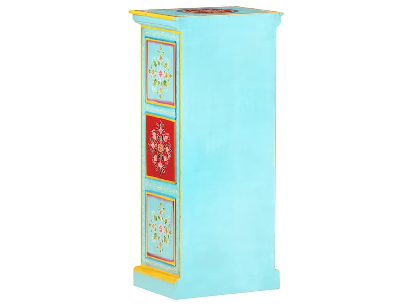  Buffet - bahut - meuble de rangement peint à la main 40x30x90 cm bois de manguier solide  - Conforama E
