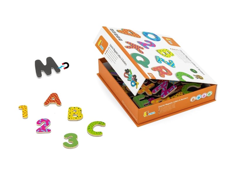  Lettres et chiffres magnétiques viga 59429 - 77 pièces 6934510594299 - Conforama B