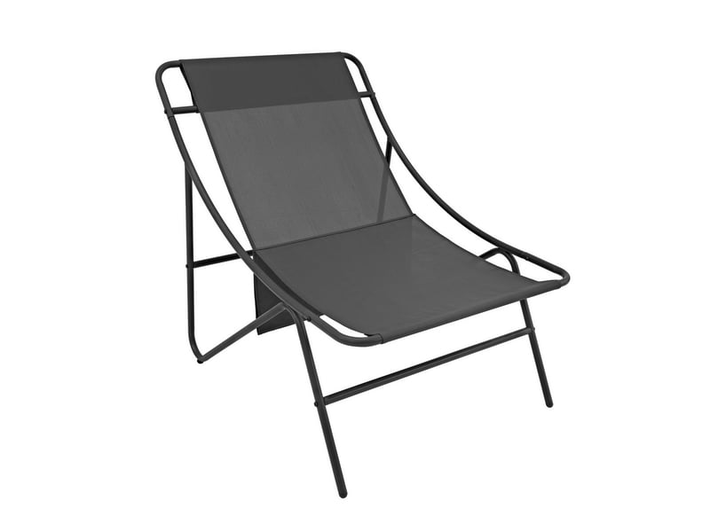  Ensemble bistro de jardin gris 3 pièces, 2 fauteuils avec coussins épais, table basse, cadre en acier thermolaqué, mobilier extérieur terrasse balcon, 40933 - Conforama C