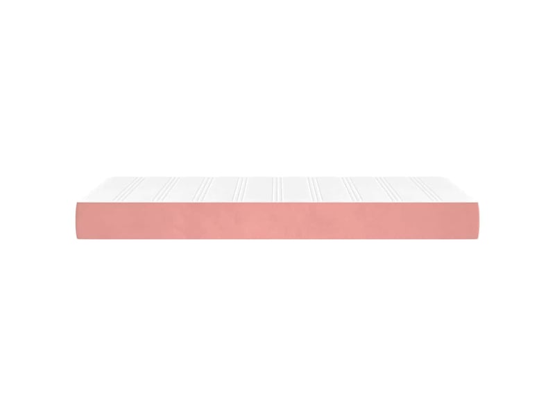  Matelas de lit à ressorts ensachés fermeté moyenne rose 90x190x20 cm velours  - Conforama D