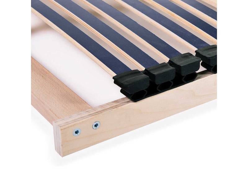  Lit simple- lit adulte -  sommier à lattes sans matelas avec 42 lattes 7 zones 100x200 cm  - Conforama C