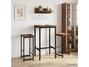 Lot de 2 tabouret de bar, chaise de bar bois ancien 40x32x74 cm shl47131