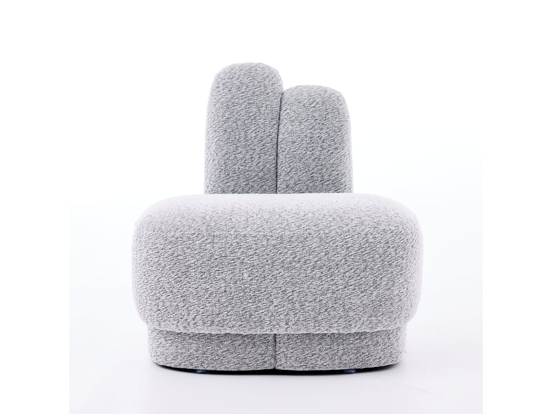  Pouf en tissu avec oreilles de lapin blanc gris antique 54 x 41.5 x 54 cm W3479P401867 - Conforama A