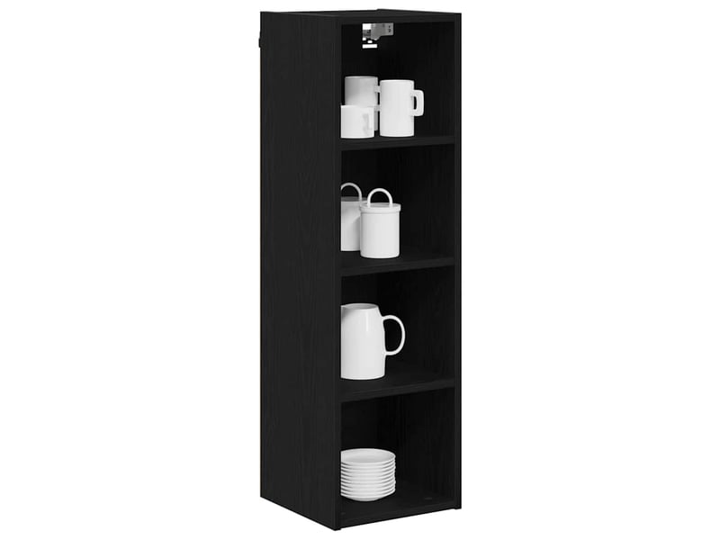  Meuble de rangement cuisine, armoire suspendue chêne noir 30x29,5x100cm  - Conforama C