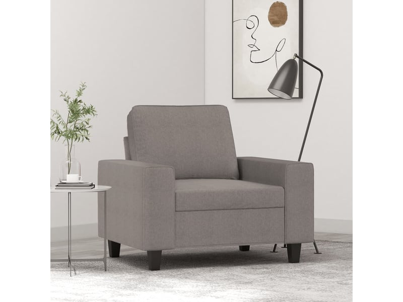 Fauteuil de relaxation, fauteuil taupe 60 cm tissu  - Conforama B