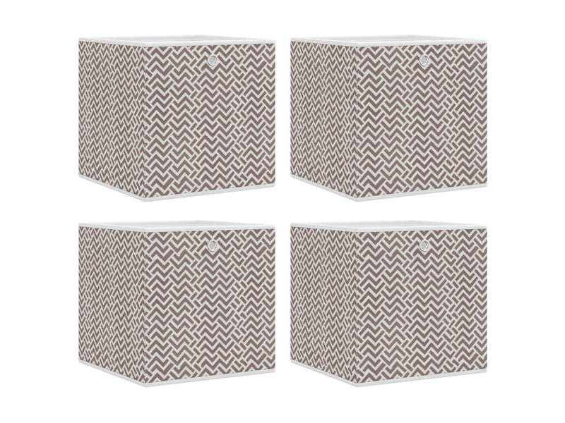 Boîtes de rangement pliables 4 pcs 32x32x32 cm tissu intissé shl51223 - Conforama A