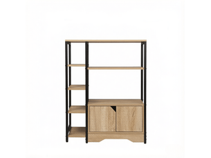 Bibliotheque coloris  bois clair 6 étagère(s) <strong>BEAOK</strong> <strong></strong> - 80 cm x 97 cm