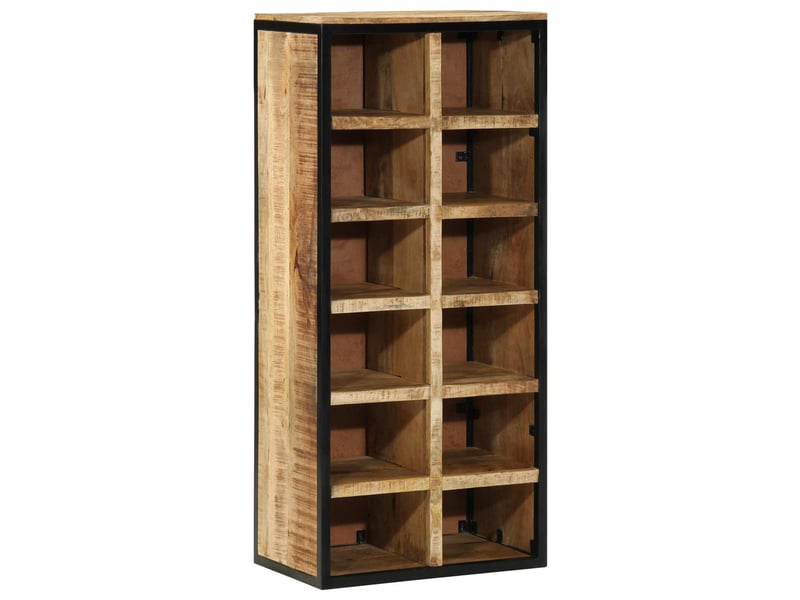  Meuble à chaussure, cabinet à chaussures 50x30x110 cm bois de mangue massif  - Conforama B