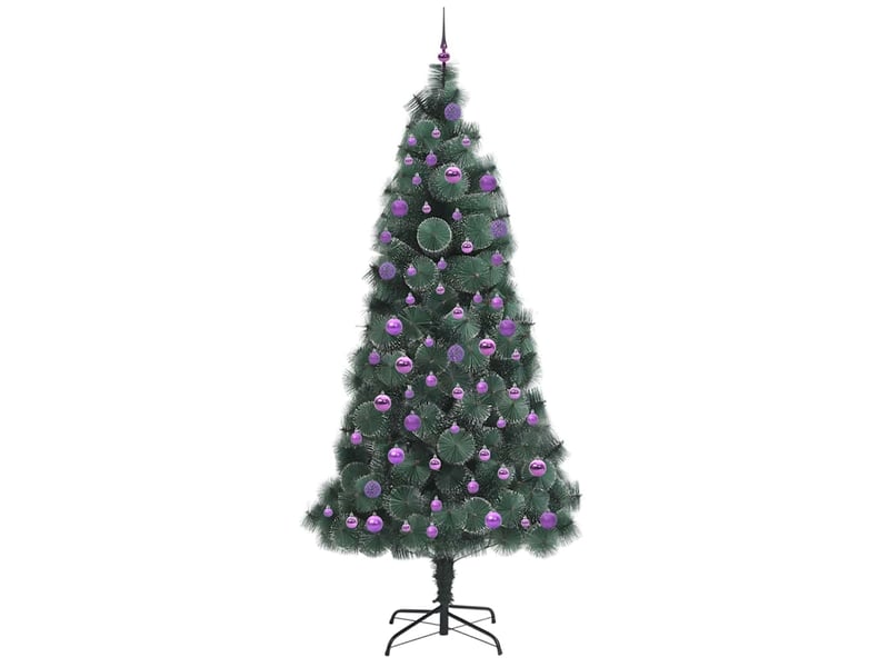  Sapin de noël, arbre de noël artificiel pré-éclairé avec ensemble de boules shl321  - Conforama D