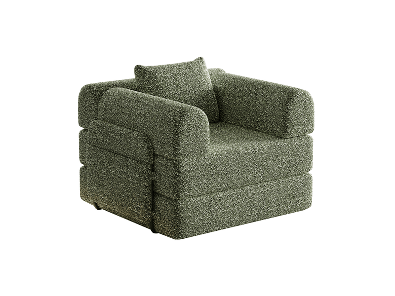  Canapé-lit 2-en-1 94x91,4x69,8 cm convertible vert  - Conforama D