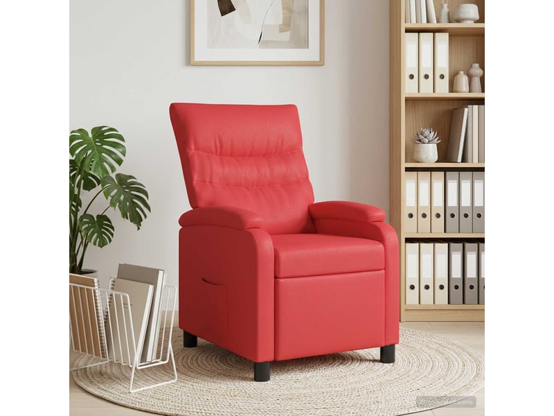  Vidaxl fauteuil inclinable rouge simili cuir  - Conforama B