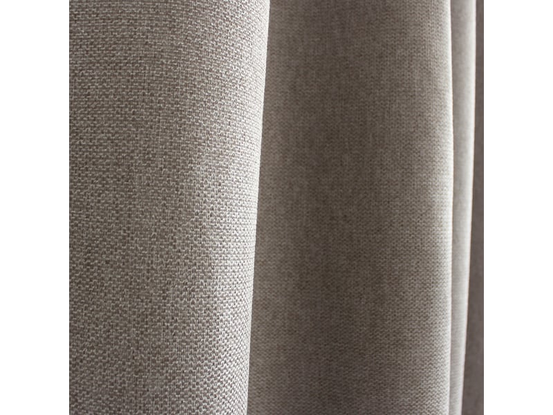 Rideaux thermique à œillets, taupe, 140x240 cm, lot de 2, velours chenillé tramé, collection blizzard, cmadeco - marron LOT2-H2058TAR140240 - Conforama C