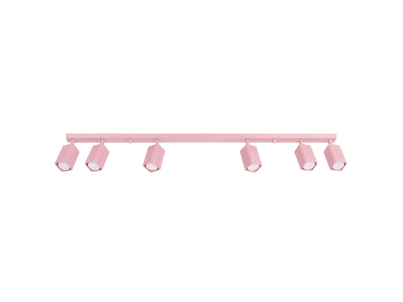  Plafonnier rayo 6l rose aluminium moderne 16.5x117x6cm SL.3280 - Conforama A