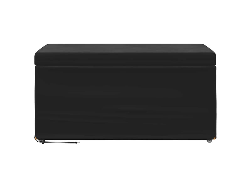 Tabouret bas, ottoman noir 81x41x40 cm velours et bois composite - Conforama D
