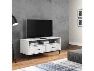 Meuble tv coloris blanc 106 cm <strong></strong>  <strong></strong>