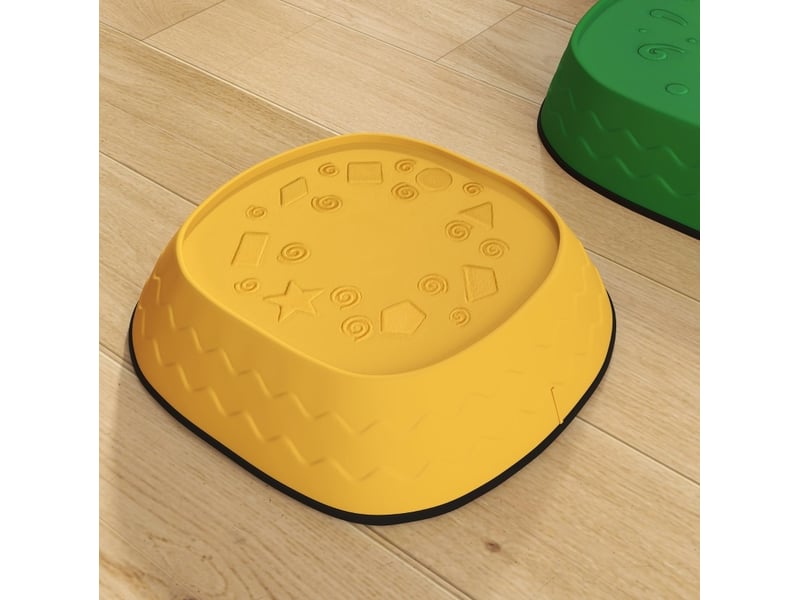Pierres d'équilibre enfant 5 pièces 37,8 x 33,5 cm – multicolore – antidérapantes et empilables - Conforama E