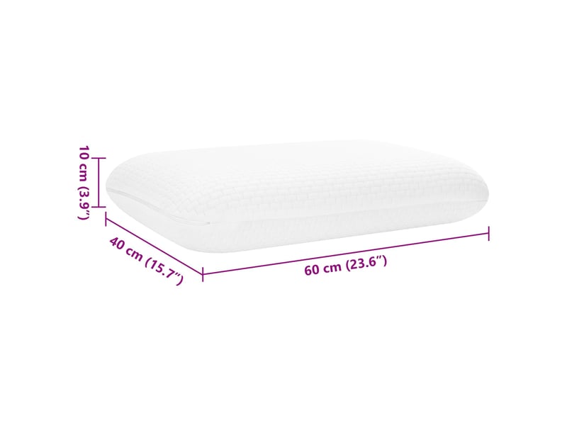  Oreiller, coussin de sommeil 60 x 40 x 10 cm mousse à mémoire de forme cf55921  - Conforama E
