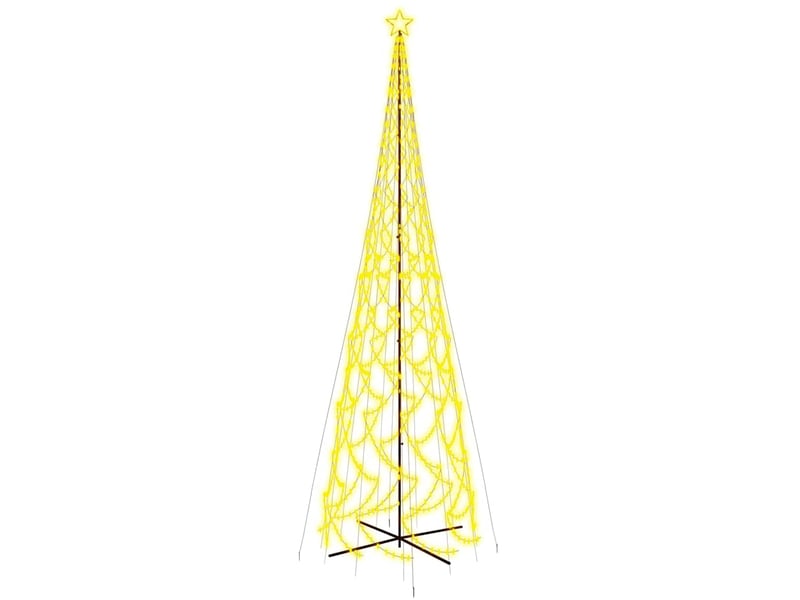  Arbre de noël, sapin de noël cône 3000 led blanc chaud 230x800 cm  - Conforama A