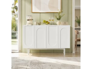 Buffet 4 porte(s)  0 tiroir(s) <strong></strong> <strong></strong> - 140 cm coloris blanc 