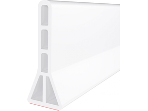Pare-éclaboussures de porte de douche de 10 cm de haut, pare-éclaboussures de douche pliable de 200 cm (blanc).
