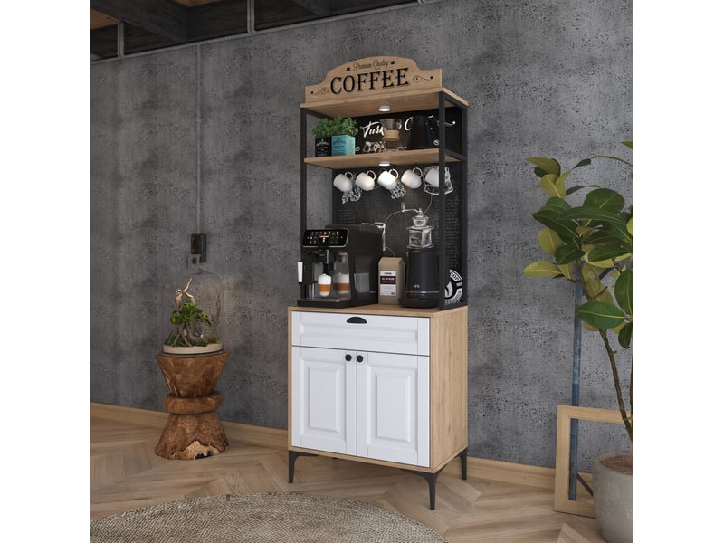  Armoire multifonction je157 - 100% melamine - noyer - 70 x 186,4 x 40 cm 893RAN4968 - Conforama B