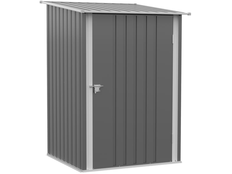 Armoire de jardin en acier 100 x 103 x 160 cm – gris – toit incliné et surface au sol de 0,92 m² - Conforama A
